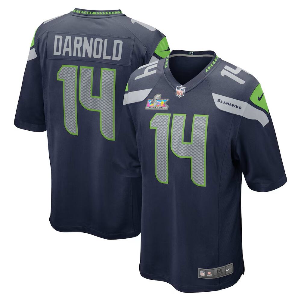 NEW NFL Seattle Seahawks Nike Home Game Super Bowl Jersey Sam Darnold Blue XL
